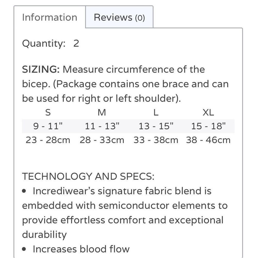 Incrediwear Active Pain Relief Grey Shoulder Brace. Size XL. - Picture 5 of 5